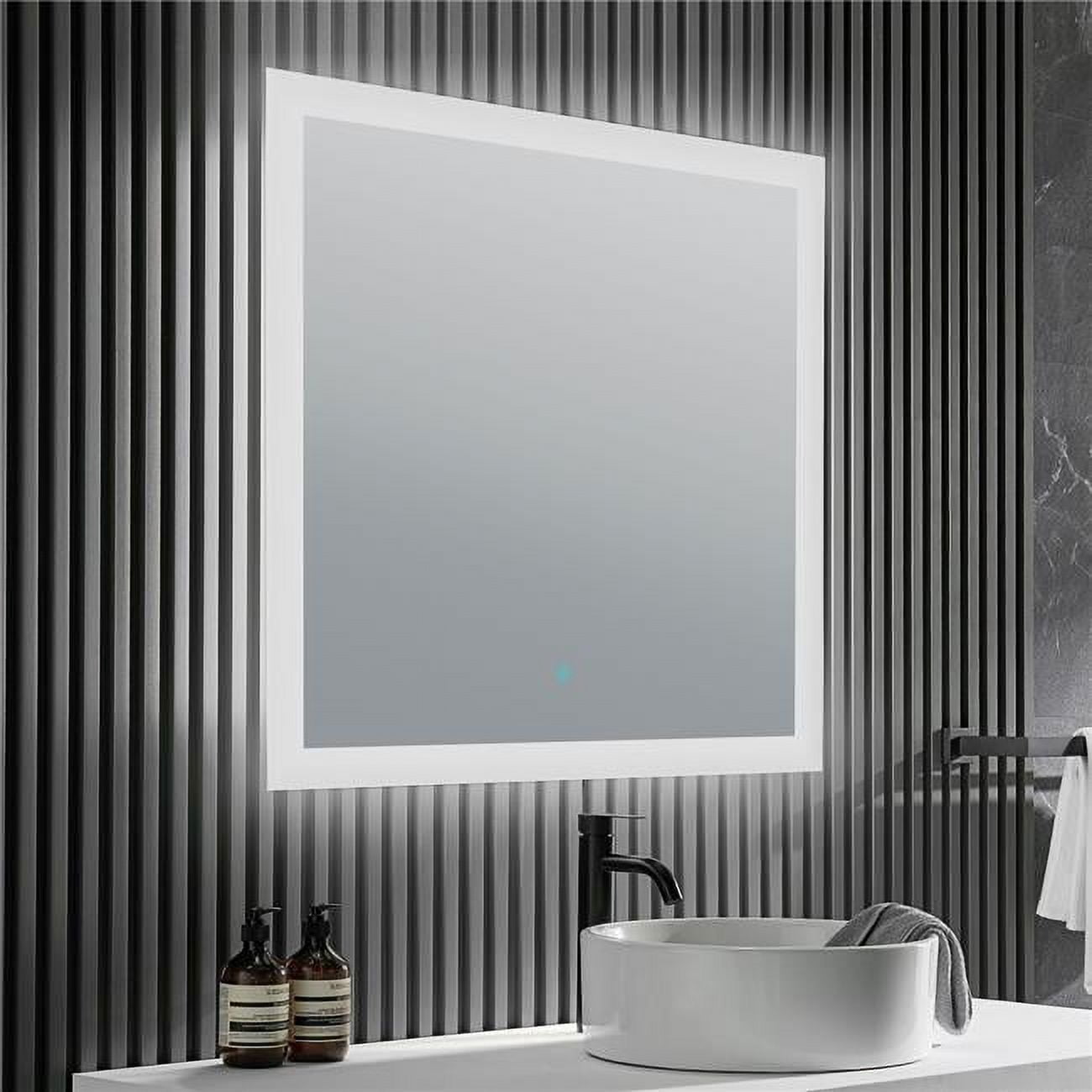 Neptune 39" x 32" Frameless LED Vanity Bathroom Mirror with Defogger