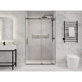 thumbnail image 1 of Swcorp SD-AZ13-01MBBG 76 x 48 in. Madam Series Frameless Sliding Shower Door in Matte Black & Brushed Gold, 1 of 10