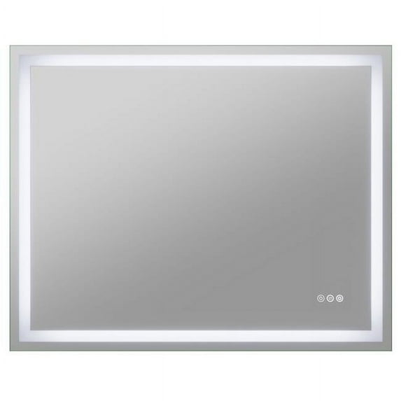 Swcorp BA-LMDFX010AL 32 x 40 in. Anzzi LED Front Lighting Bathroom Mirror with Defogger, Silver