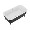 thumbnail image 1 of Swcorp FT-AZ115 63 in. Nightshade Solid Surface Freestanding Bathtub in Matte Black, 1 of 7