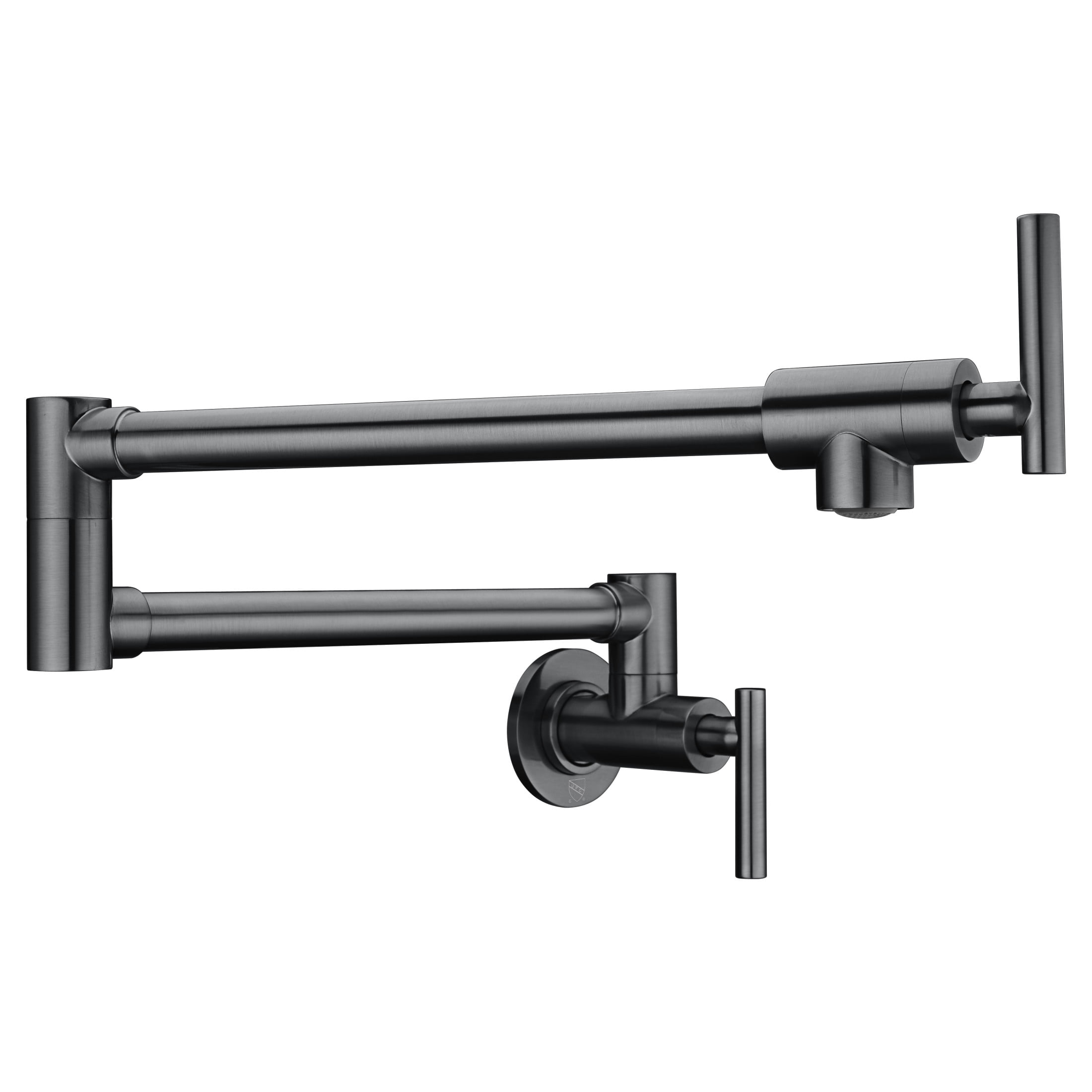 ANZZI Wall-Mounted Pot Filler Braccia Series 24 in. Gunmetal Black