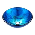 thumbnail image 1 of Swcorp LS-AZ915 Belissima Round Glass Vessel Bathroom Sink with Stellar Blue Finish, 1 of 1