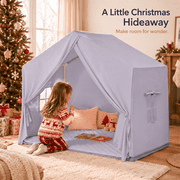 SweHouse Kids Indoor Tent, Cozy & Spacious, for Toddler Boys Girls, Playroom Bedroom Birthday Gift, with Mat, Gray