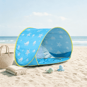 SweHouse Pop up Beach Tent for Babies with Blue Pool & Carry Bag Sun shelter UV Protection