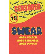 Swear Naughty Cuss Word Search Scramble Match Logical Puzzle Game Book For Adult Small Half Size Colorful Comic Design , Paperback