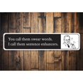thumbnail image 1 of Swear Words Novelty Sign, Metal Wall Decor - 4x18 inches, 1 of 4