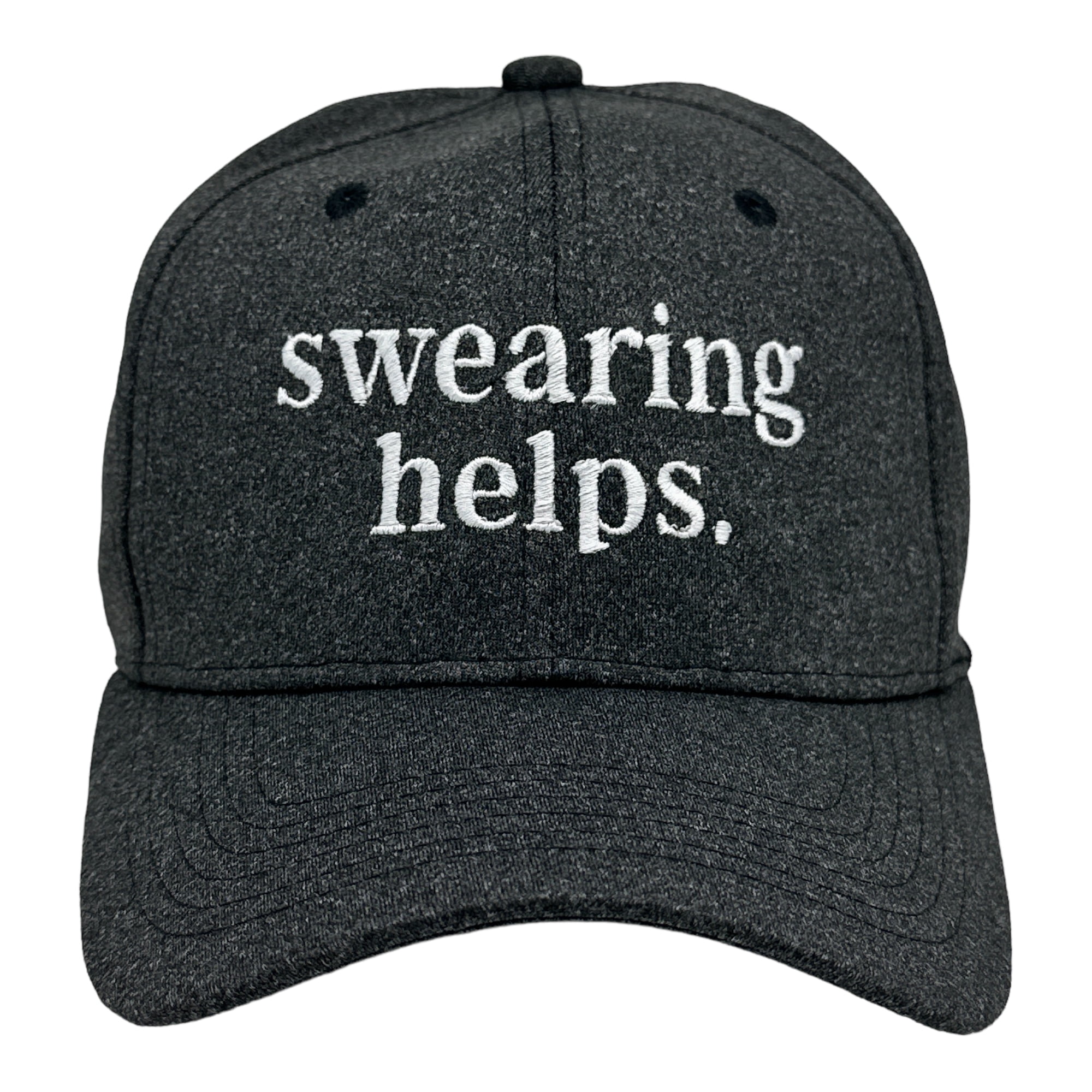 Swearing Helps Hat Funny Curse Cuss Words Potty Mouth Joke Cap