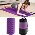 thumbnail image 1 of Sweat Absorbent Non-Slip Yoga Towel with Mesh Bag, 183x63cm, Quick Dry Hot Yoga Mat Cover for Bikram, Pilates, and Fitness, Machine Washable, Soft and Breathable Time-Limited Price Slashes & Steals, 1 of 8