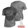 thumbnail image 1 of Sweat Activated T Shirt with Hidden Motivational Message By LeRage Installing Muscles Please Wait Gym Gift Men Medium, 1 of 5