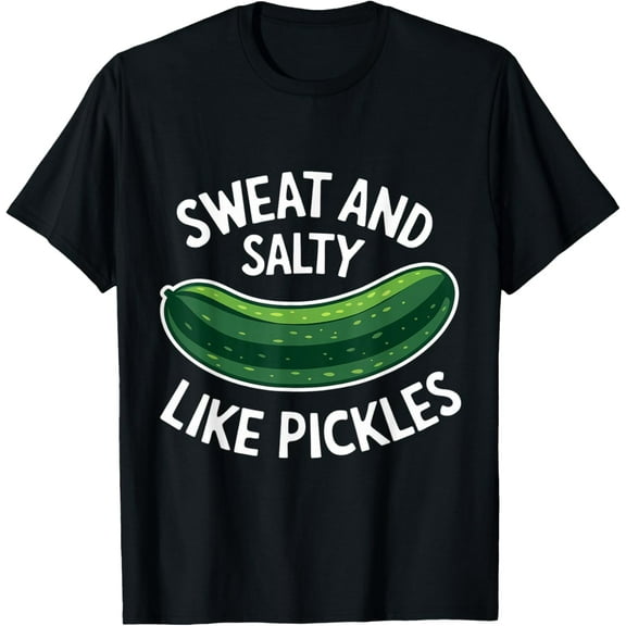 Sweat And Salty Vegetarian Pickle Vegetable Cucumber T-Shirt