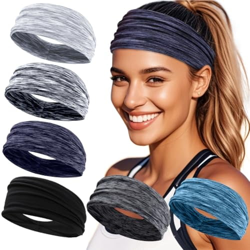 Sweat Bands Headbands for Women: Workout Headbands for Women Non Slip, Sweatbands for Sports Yoga Running