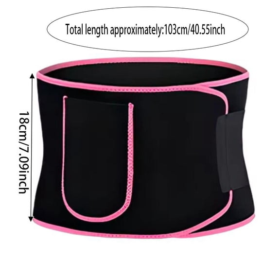 Sweat Fitness Belt With Pockets For Women's Sports Running Fat Burning Slimming Plastic Waist Body Shaping Protective Belt