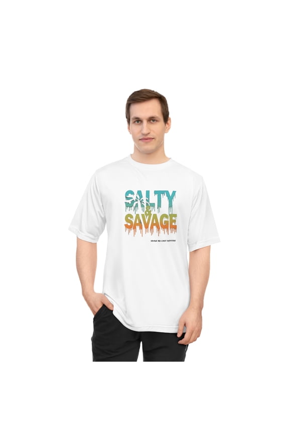 Sweat Free Zone: Unisex Performance Tee Salty and Savage Beach