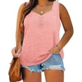 thumbnail image 1 of Sweat Heart Neck Women Plus Size Sleeveless Tank Tops Summer Causal Shirt, 1 of 4
