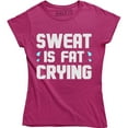 thumbnail image 1 of Sweat Is Fat Crying Funny Gym Workout Fitness Runner Gift T-Shirt, 1 of 4