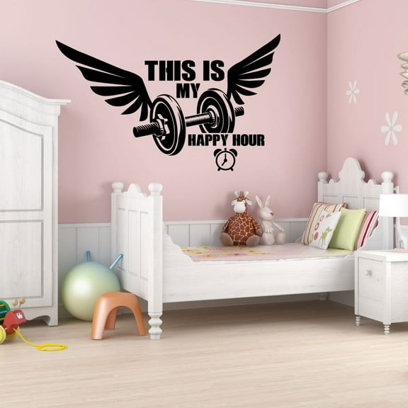 Sweat Is Just Fat Crying Motivation Inspirational Quote Quotes Fitness Healthy Life Style Wall Art Vinyl Sticker Decal Décor Work Out Wall Sticker For Home Gym Room Bedroom Size (20x18 inch)