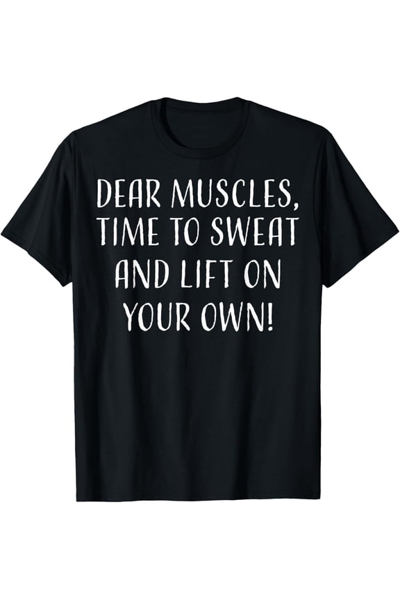 Sweat, Lift, and Conquer Workout Fitness Inspiration Gym T-Shirt