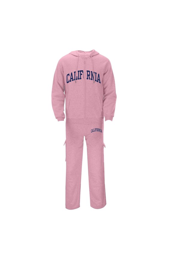 Sweat Outfits for Men 2 Piece Set Casual Long Sleeve Full Zip up Hoodie Sweatpants Set Mens Track Suits 2 Piece Set
