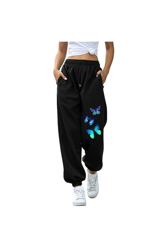 Sweat Pants Juniors Teen Girls Clearance Athletic Loose Joggers Comfortable with Pockets Comfy Lounge Pants Sweatpants Active Straight Leg