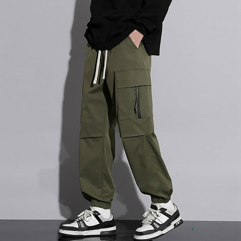 Sweat Pants Summer Pants for Men Grey Mens Sweat Pants Men Comfy Pants Lightweight Men s Pants Mens Cargo Pants IDE Pockets Hop Joggers Japanese Streetwear Trousers Overalls Trend P AG S Walmart