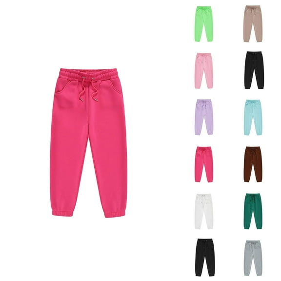 Sweat Pants for Girls Comfy Pants for Girls Girls Pants Long Sports Elastic Autumn Winter Style Comfortable Children's Pants for Active Play