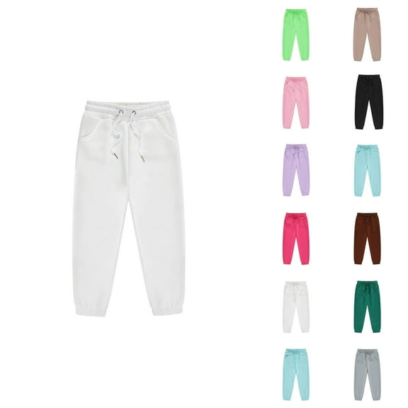 Sweat Pants for Girls Comfy Pants for Girls Girls Pants Long Sports Elastic Autumn Winter Style Comfortable Children's Pants for Active Play