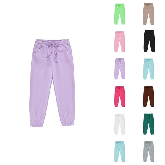 Sweat Pants for Girls Comfy Pants for Girls Girls Pants Long Sports Elastic Autumn Winter Style Comfortable Children's Pants for Active Play