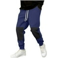thumbnail image 1 of Sweat Pants for Men Casual Fashion Track Pants Elastic Waist Drawstring Jogger Pants, Blue, 2XL, 1 of 5