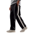 thumbnail image 1 of Sweat Pants for Men Classic Striped Athletic Pants High Waisted Straight Leg Open Bottom Workout Trouser with Pockets, 1 of 8