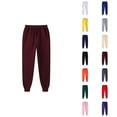 thumbnail image 1 of Sweat Pants for Mens 2026 Fall Winter Casual Drawstring Elastic Waist Lined Jogging Sweatpants with Pockets Trousers, 1 of 5