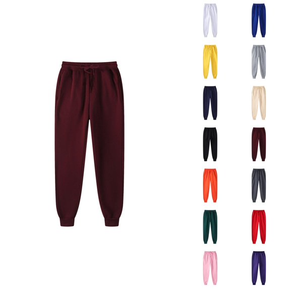 Sweat Pants for Mens 2026 Fall Winter Casual Drawstring Elastic Waist Lined Jogging Sweatpants with Pockets Trousers