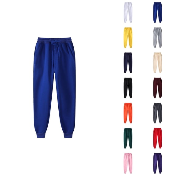 Sweat Pants for Mens 2026 Fall Winter Casual Drawstring Elastic Waist Lined Jogging Sweatpants with Pockets Trousers