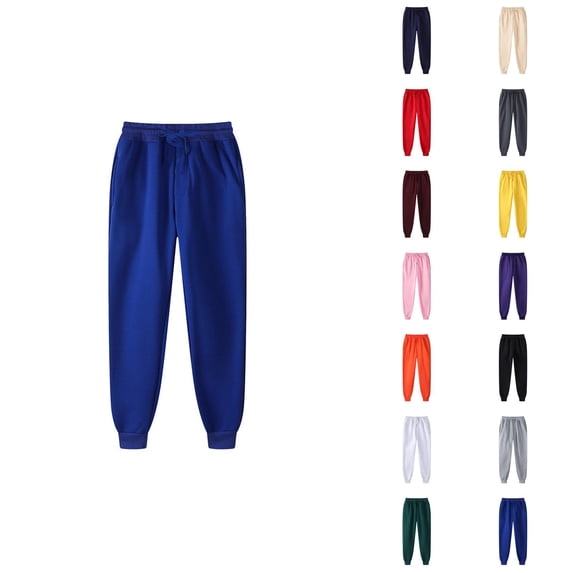 Sweat Pants for Mens 2026 Fall Winter Casual Elastic Waist Drawstring Lined Jogger Sweatpants Trousers with Pockets