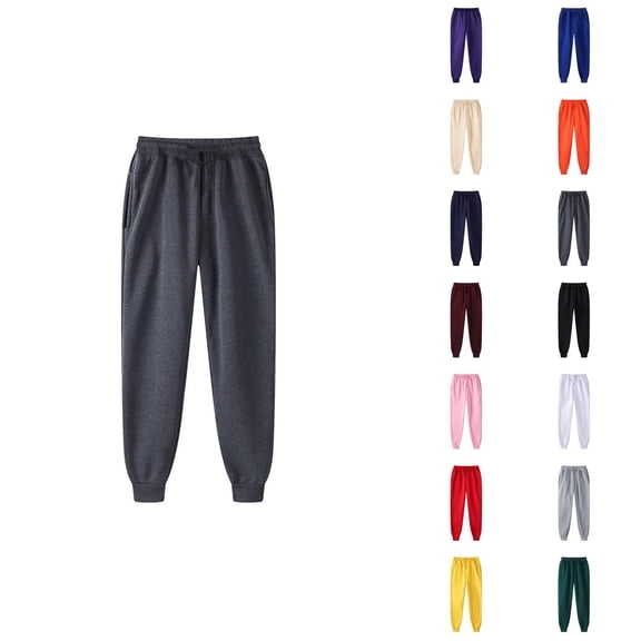 Sweat Pants for Mens 2026 Fall Winter Fashion Drawstring Elastic Waist Lined Jogging Sweatpants Trousers with Pockets