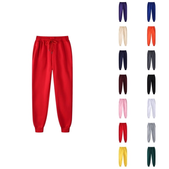 Sweat Pants for Mens 2026 Fall Winter Fashion Drawstring Elastic Waist Lined Jogging Sweatpants Trousers with Pockets