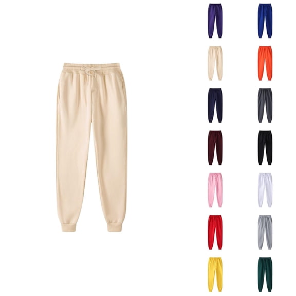 Sweat Pants for Mens 2026 Fall Winter Fashion Drawstring Elastic Waist Lined Jogging Sweatpants Trousers with Pockets