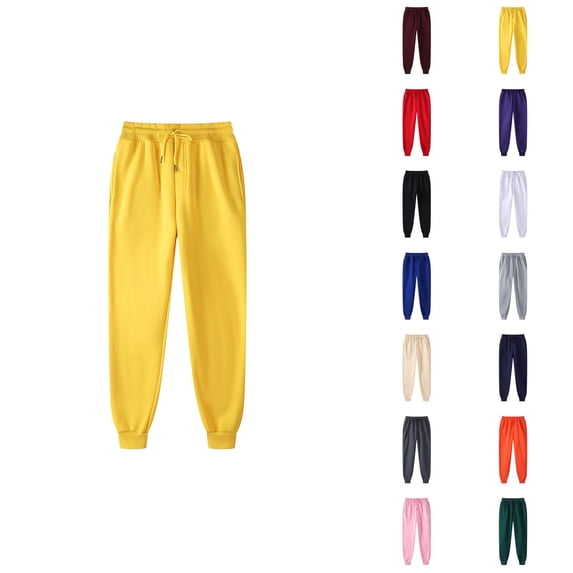 Sweat Pants for Mens 2026 Fall Winter Trendy Drawstring Elastic Waist Lined Jogging Sweatpants with Pockets Trousers