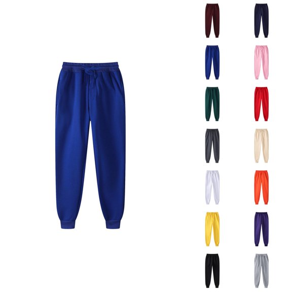 Sweat Pants for Mens 2026 Fall Winter Trendy Elastic Waist Drawstring Lined Jogger Sweatpants with Pockets Trousers