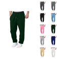 thumbnail image 1 of Sweat Pants for Mens 2026 Fashion Elastic Waist Drawstring Relaxed Fit Wide Leg Casual Pants Trousers with Pockets, 1 of 9