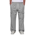 thumbnail image 1 of Sweat Pants for Mens Lounge Casual Joggers Workout Flared Loose Fit Gym Wide Leg Solid Oversized Relaxed Fit, 1 of 7