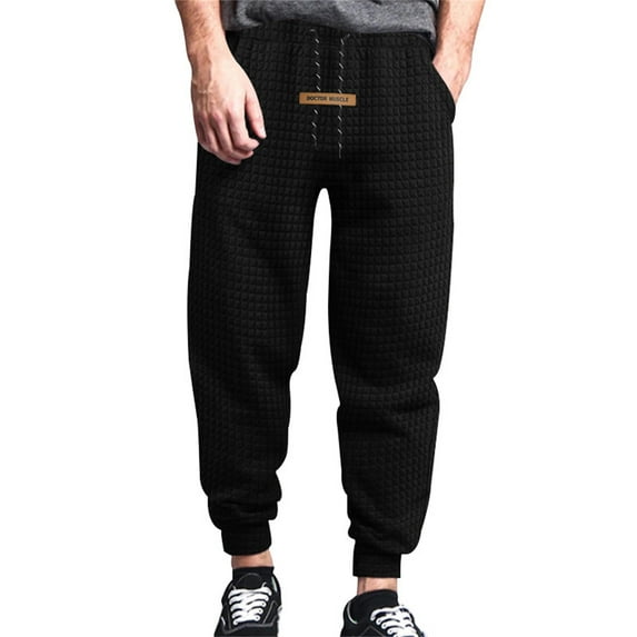 Sweat Pants for Mens Mens Casual Pants Men's Lace Up Solid Color Floral Foot Casual Pants