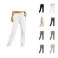 thumbnail image 1 of Sweat Pants for Womens 2026 Fall Winter Trendy Drawstring Elastic High Waist Wide Leg Loose Casual Yoga Pants with Pockets, 1 of 9