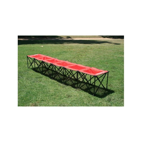 Sweat Pro Bench - 6 Seat Folding Sports Bench - Red