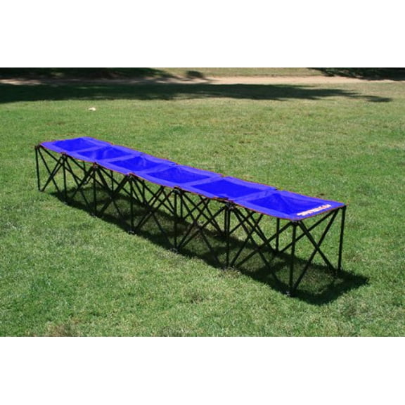 Sweat Pro Bench - 6 Seat Folding Sports Team Bench - Blue