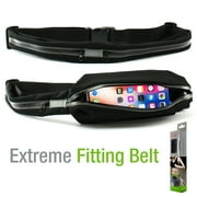 Sweat Resistant Fitness Exercise Storage Belt Bag with Dual Pockets Fanny Pack for Workout