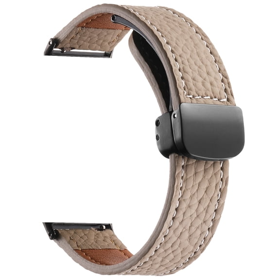 Sweat Resistant Leather Watchband Adjustable Leather Band Suitable for Fit 3
