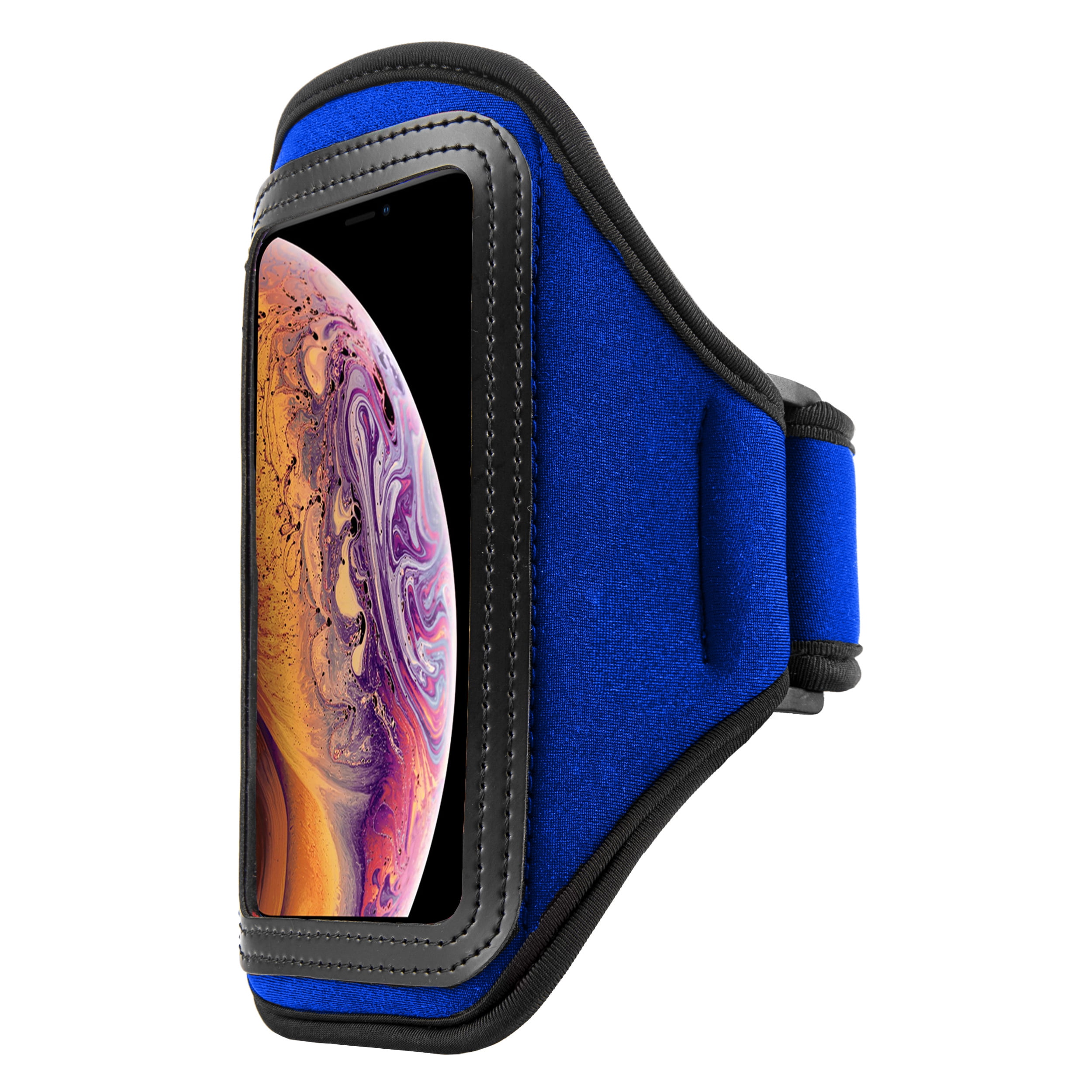 Sweat Resistant Waterproof Running Armband For iPhone XS / XR / X and Google Pixel 3 / 2 Sport Workout Case For Fitness And Workout (Blue)