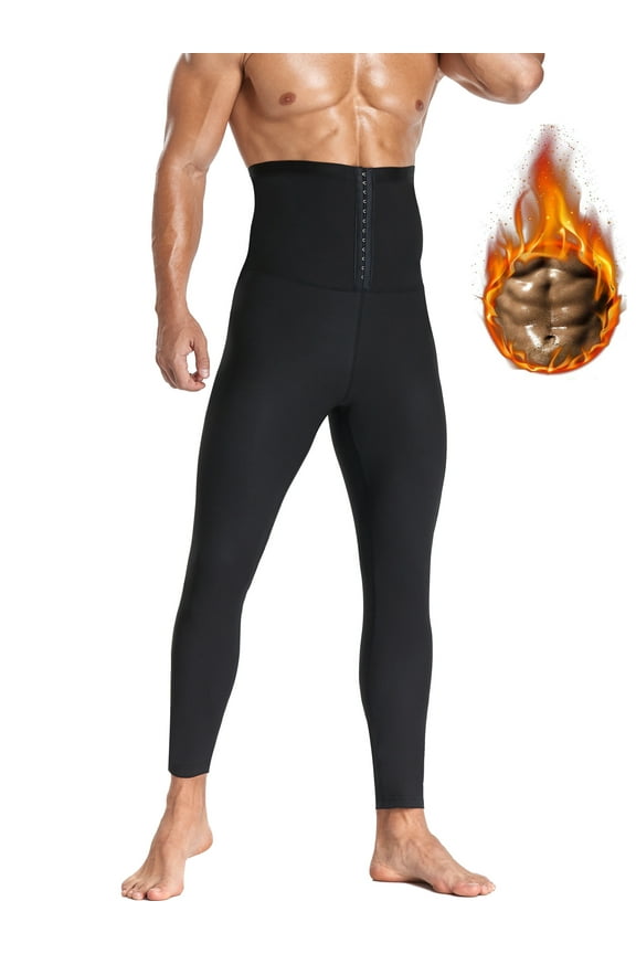 Sweat Sauna Pants for Men Hot Thermo Body Shaper Weight Loss Legging Exercise Workout Training Pants
