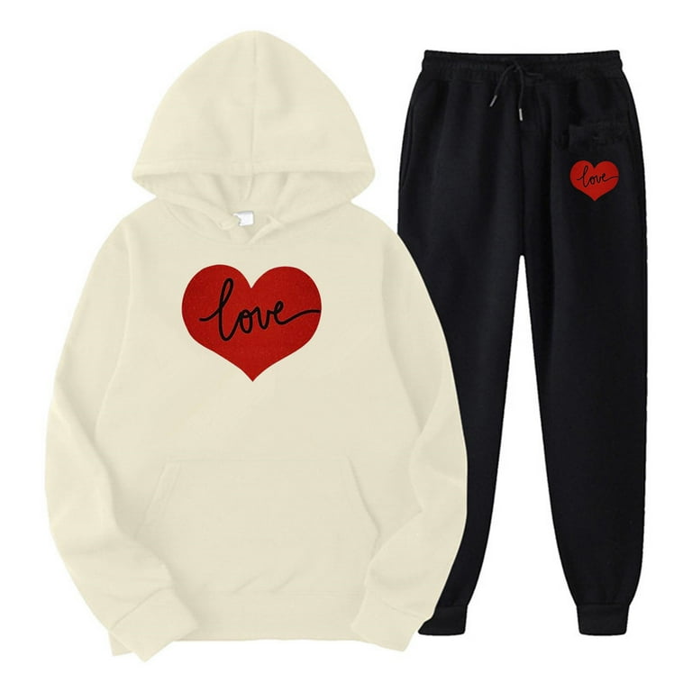 Sweat Set Women s Solid Colour Sports Printed Leisure Sweatshirt Trousers Set Comfortable Track Suits Simple Sweatshirt Set Womens Sweatsuits 2 Piece Set Limited Promotion Walmart