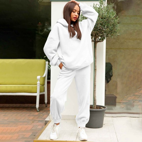 Sweat Sets for Women Two Piece Hoodie Sweatshirt Jogger Pants Lounge Sets Fall Clothing Fashion Clothing Set